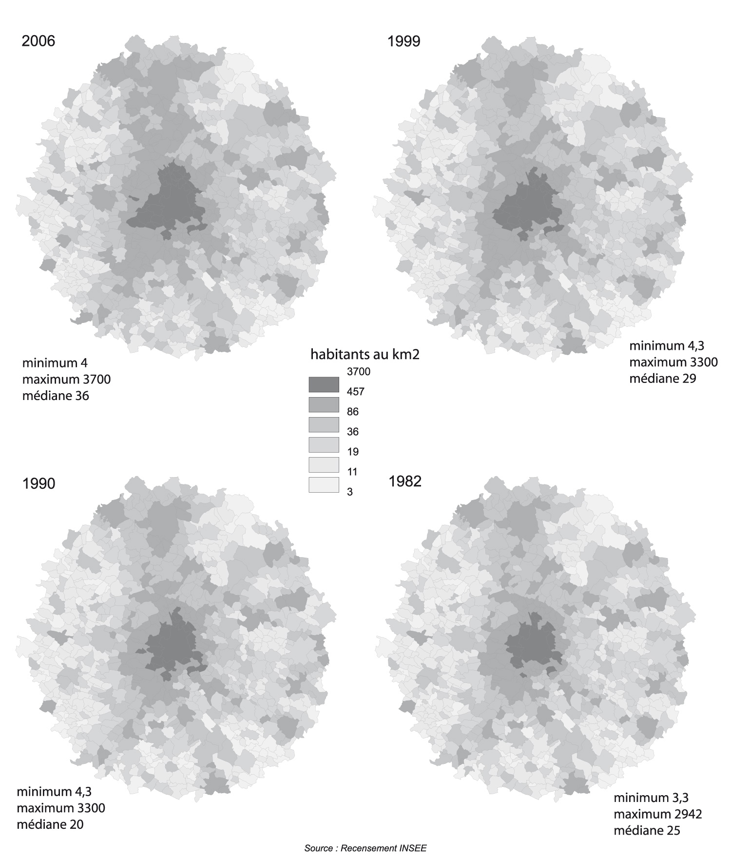 Exemple de mitage périurbain