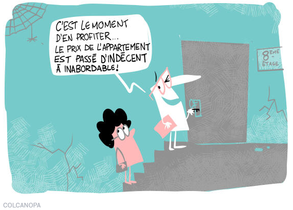 dessin humour - marché immobilier